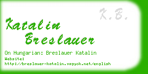 katalin breslauer business card